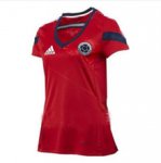 Women Colombia 2014 World Cup Away Red Soccer Jersey Kit