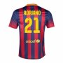13-14 Barcelona #21 Adriano Home Soccer Jersey Shirt