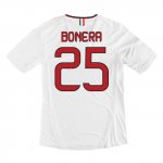 13-14 AC Milan #25 Bonera Away White Soccer Shirt