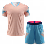 Customize Team Winner Pink&Light Blue Soccer Jerseys Kit(Shirt+Short)