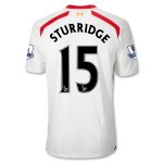 13-14 Liverpool #15 STURRIDGE Away White Soccer Jersey Shirt