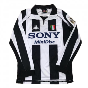 Juventus Home Long Sleeve Retro Jerseys Shirt 97-98