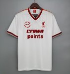 Retro Liverpool Away Soccer Jersey White 1985/86