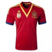 2013 Spain Red Home Replica Soccer Jersey Shirt