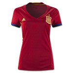 Spain Home Women's Soccer Jersey 2016 Euro