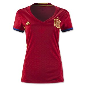 Spain Home Women\'s Soccer Jersey 2016 Euro