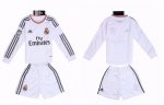Kids Real Madrid 13/14 Home Long Sleeve Kit(Shirt+shorts)