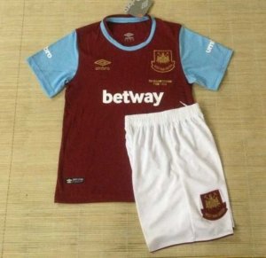 Kids West Ham Home Soccer Kits 2015-16 (Shirt+Shorts)