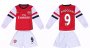 Kids Arsenal 13/14 Home #9 Podolski Long Sleeve Kit(Shirt+shorts)