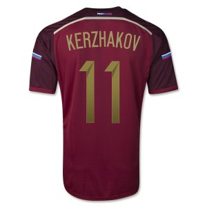 2014 Russia #11 KERZHAKOV Home Red Jersey Shirt