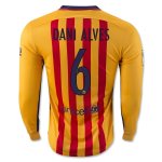 Barcelona LS Away Soccer Jersey 2015-16 DANI ALVES #6