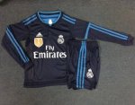Kids Real Madrid Third Long Sleeve Kit 2015-16(Shirt+Shorts)