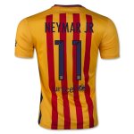 Barcelona Away Soccer Jersey Yellow 2015-16 NEYMAR JR 11