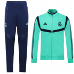 Real Madrid 19/20 Green High Neck Collar Training Kit(Jacket+Trouser)