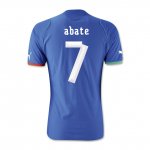 13-14 Italy #7 Abate Home Blue Soccer Jersey Shirt