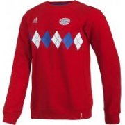 13-14 Bayern Munich Red Long Sleeve Crew Sweatshirt