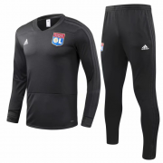 2018-19 Olympique Lyonnais Tracksuits Black and Pants