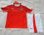 Kids Austria Home Soccer Kit 2016 Euro (Shirt+Shorts)