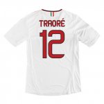 13-14 AC Milan #12 Traore Away White Soccer Shirt