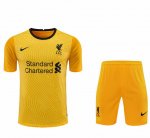 Liverpool Goalkeeper Yellow Soccer Uniforms 2020/21