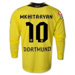 13-14 Borussia Dortmund #10 MKHITARYAN Home Long Sleeve Shirt
