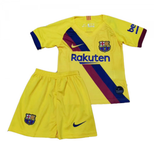 19-20 Barcelona Away Yellow Children\'s Jerseys Kit(Shirt+Short)