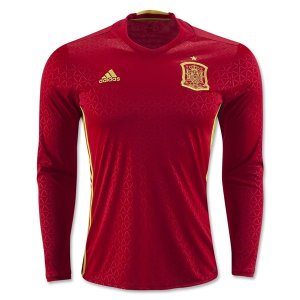 Spain Home Soccer Jersey 2016 Euro LS