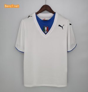 Retro Italy Away White Soccer Jerseys 2006 World Cup Champion