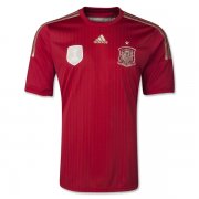 2014 Spain Home Red Jersey Shirt(Player Version)