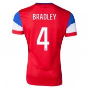 2014 USA #4 BRADLEY Away Soccer Jersey Shirt
