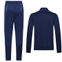 Real Madrid 19/20 Blue High Neck Collar Training Kit(Jacket+Trouser)