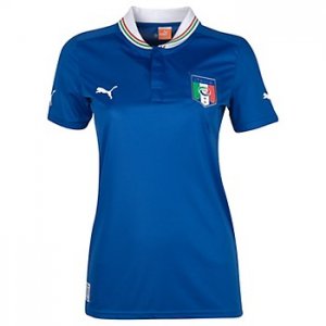 2013 Italy Home Blue Women\'s Soccer Jersey Shirt