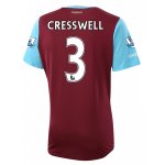 West Ham Home Soccer Jersey 2015-16 CRESSWELL #3