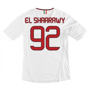 13-14 AC Milan #92 El Shaarawy Away White Soccer Shirt