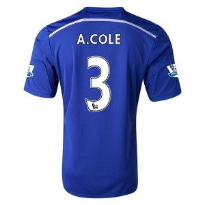 Chelsea 14/15 A. COLE #3 Home Soccer Jersey