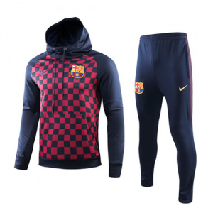 Barcelona 19/20 Navy&Square Hoodie Training Kit(Top+Trouser)