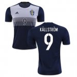 Sweden Away Soccer Jersey 2016 9 Kallstrom