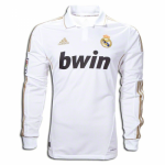 Retro 11-12 Real Madrid Home Long Sleeve Soccer Jersey Shirt