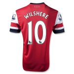 13/14 Arsenal #10 Wilshere Home Red Soccer Jersey Shirt