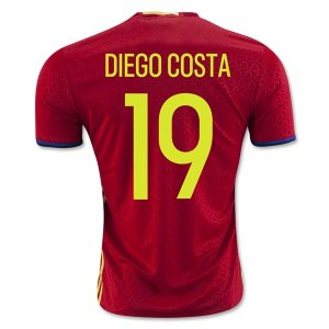 Spain Home Soccer Jersey 2016 DIEGO COSTA #19