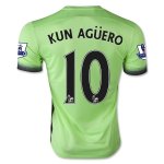 Manchester City Third Soccer Jersey 2015-16 KUN AGUERO #10