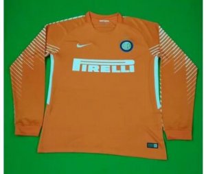 Inter Milan Goalkeeper Soccer Jersey 2017/18 LS Orange