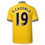 13-14 Arsenal #19 S.Cazorla Away Yellow Jersey Shirt
