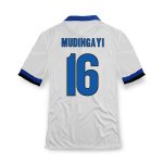 13-14 Inter Milan #16 Mudingayi Away White Soccer Jersey Shirt