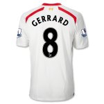 13-14 Liverpool #8 GERRARD Away White Soccer Jersey Shirt