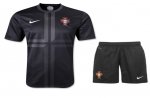 13-14 Portugal Away Black Jersey Kit(Shirt+Shorts)