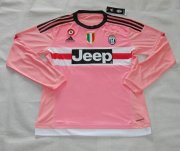 Juventus Away Soccer Jersey 2015-16 Pink LS