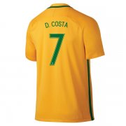 Brazil Home Soccer Jersey 2016 D. COSTA #7