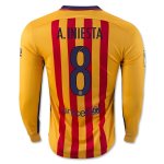Barcelona LS Away Soccer Jersey 2015-16 A. INIESTA #8