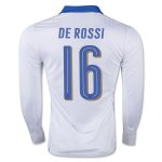 Italy Away Soccer Jersey 2016 DE ROSSI #16 LS
